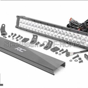 SteelBeam OFF-ROAD™ 20" Chrome Series LED Light Bar — Dual Row | Cool White DRL
