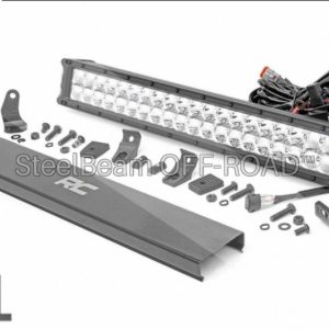 SteelBeam OFF-ROAD™ 20" Chrome Series LED Light Bar — Dual Row | Amber DRL