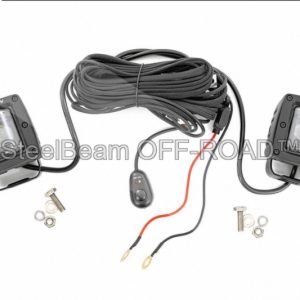 steelbeam off road™ 2" black series led fog pods — sae street legal | yellow beam | pair