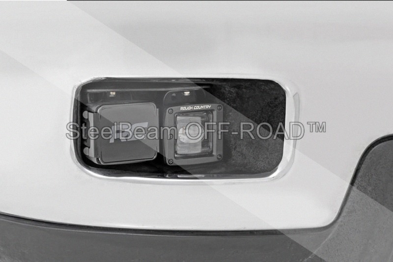 steelbeam off road™ 2" black series led fog pods — sae street legal | yellow beam | pair