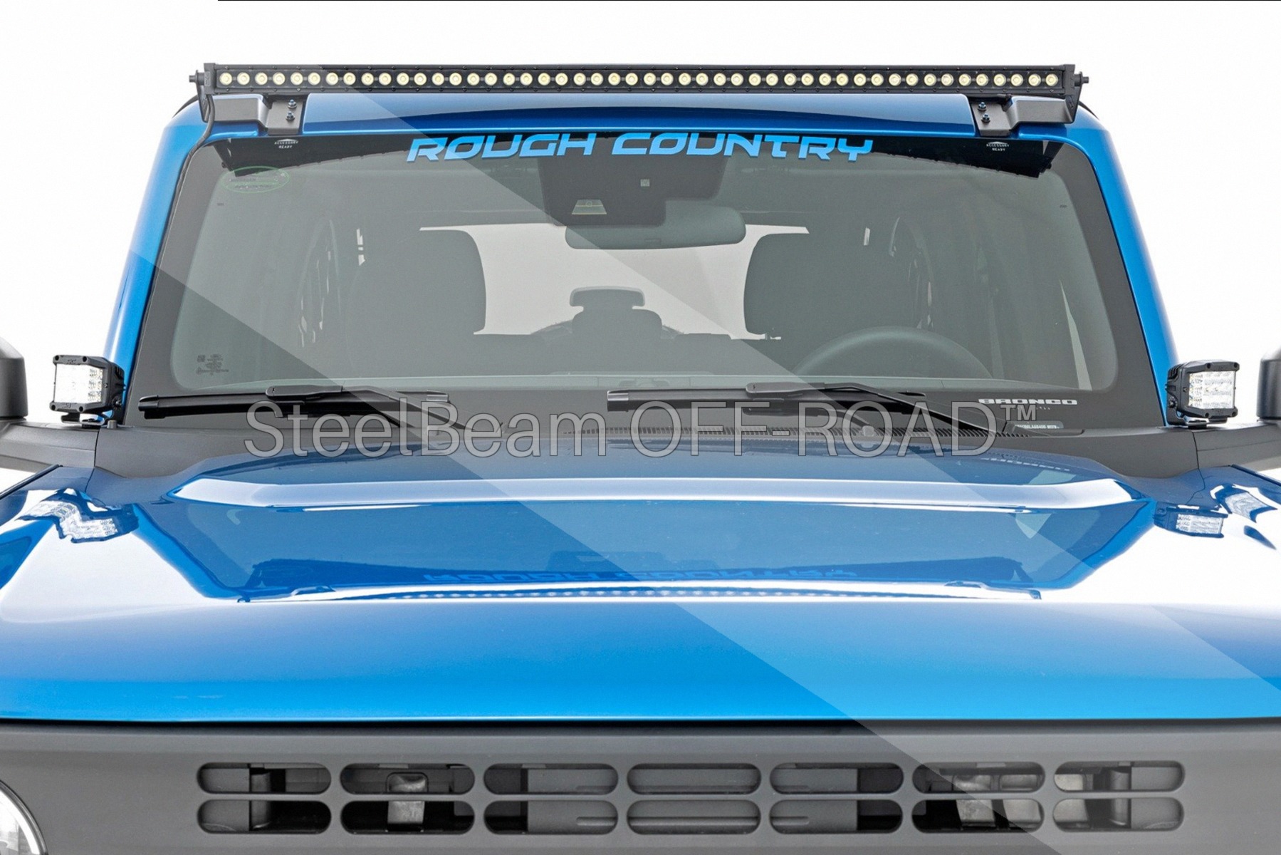 SteelBeam OFF-ROAD™ | 50-Inch Single-Row LED Light Bar | Cool White DRL | Black - Image 4