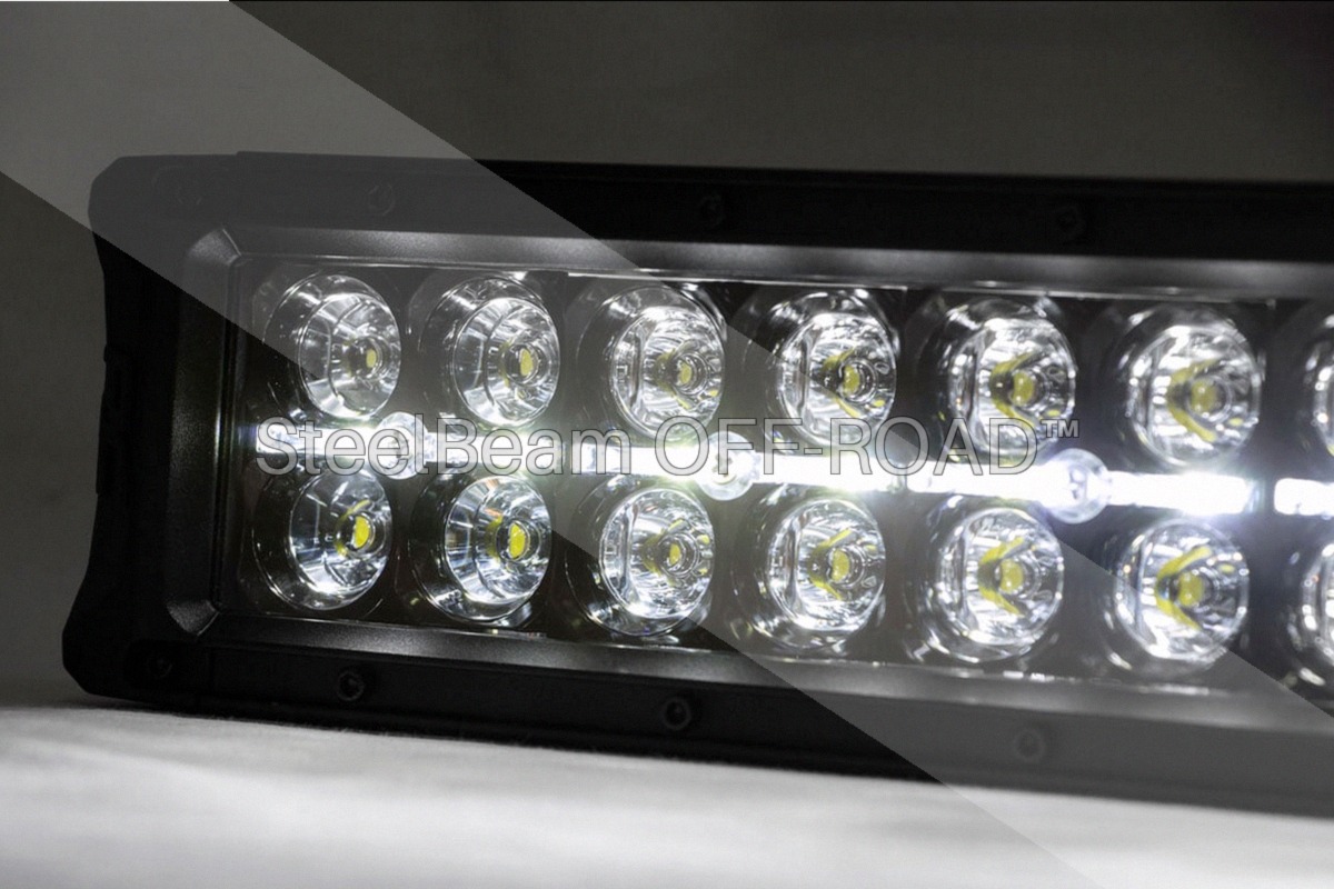 SteelBeam OFF-ROAD™ | 54-Inch Curved Dual-Row LED Light Bar — 500W, 46,800 Lumens, Cool White DRL - Image 4