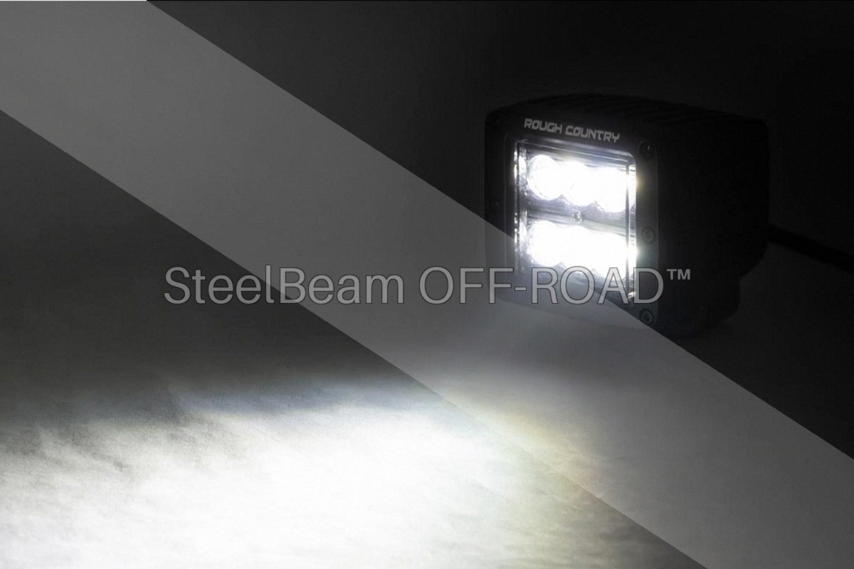 SteelBeam OFF-ROAD™ | 2-inch Square Black Panel LED Pod Pair - Image 4