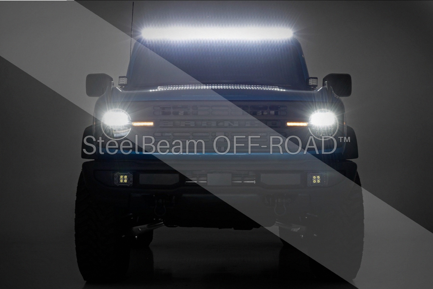 SteelBeam OFF-ROAD™ | 50-Inch Single-Row LED Light Bar | Cool White DRL | Black - Image 5