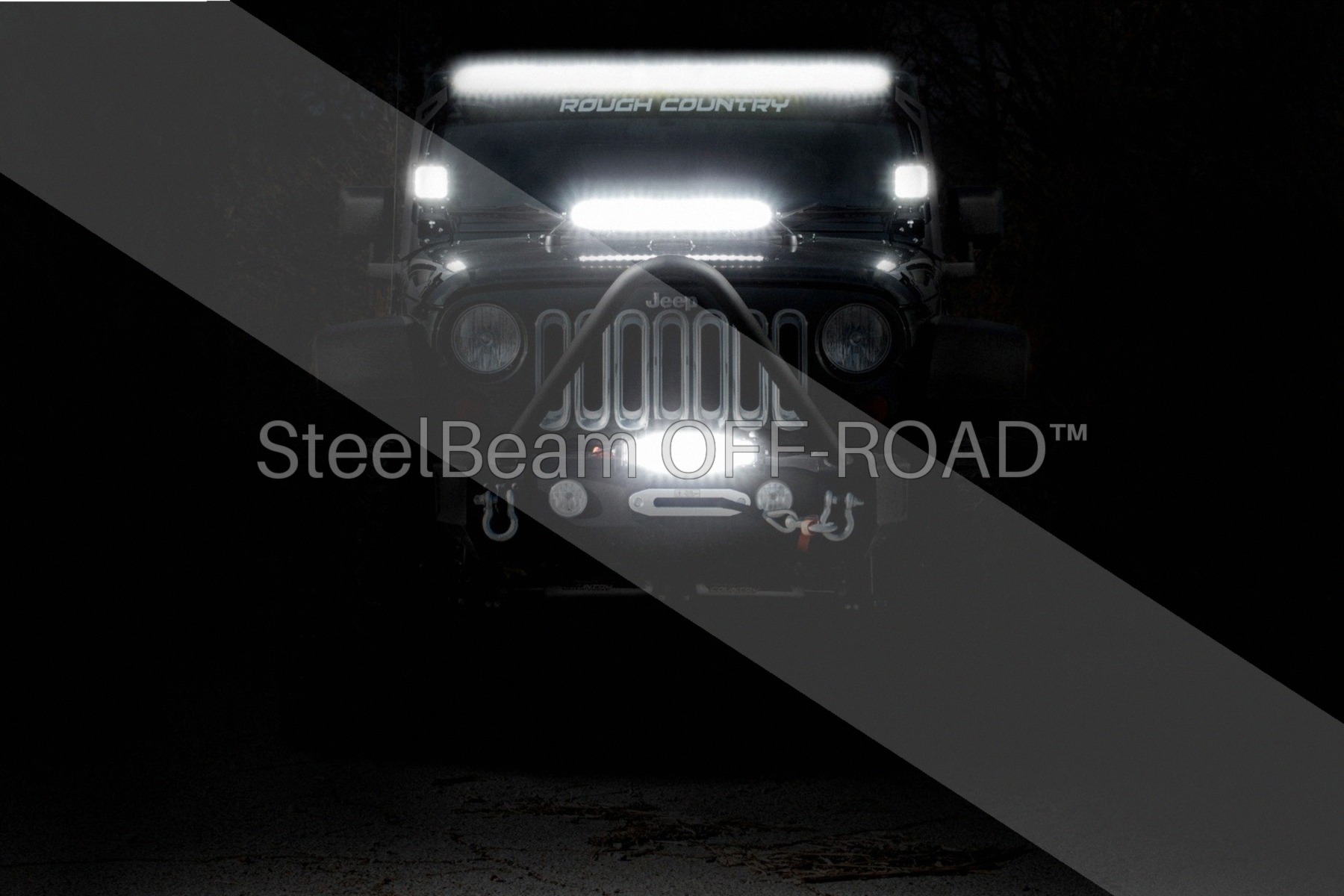 SteelBeam OFF-ROAD™ | 50-Inch Dual-Row LED Light Bar — Black Housing with Amber DRL - Image 5