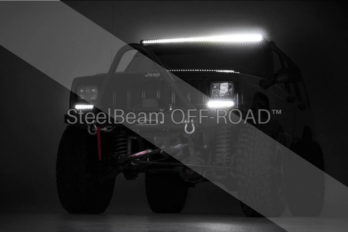 SteelBeam OFF-ROAD™ | 50-Inch Curved Single-Row Black LED Light Bar - Image 6