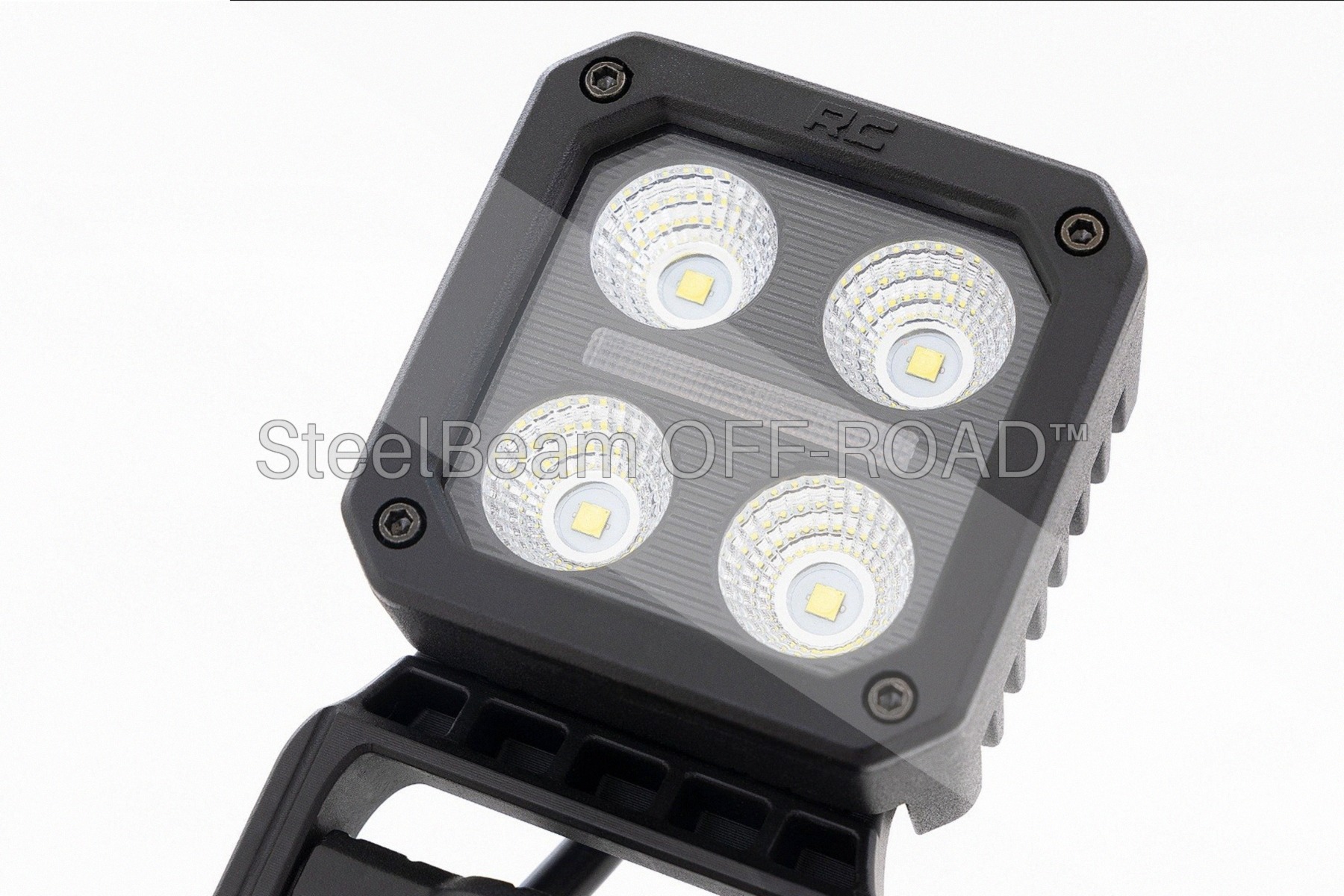 SteelBeam OFF-ROAD™ | 2-Inch Flood LED Light Pair — Swivel Mount with Amber DRL - Image 6
