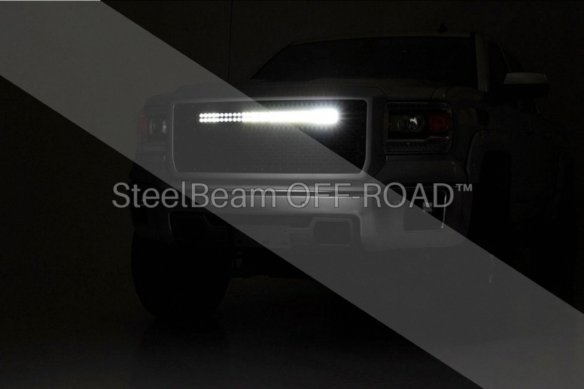 SteelBeam OFF-ROAD™ | 30-Inch Curved Chrome-Finish Dual-Row LED Light Bar — Cool White DRL - Image 6