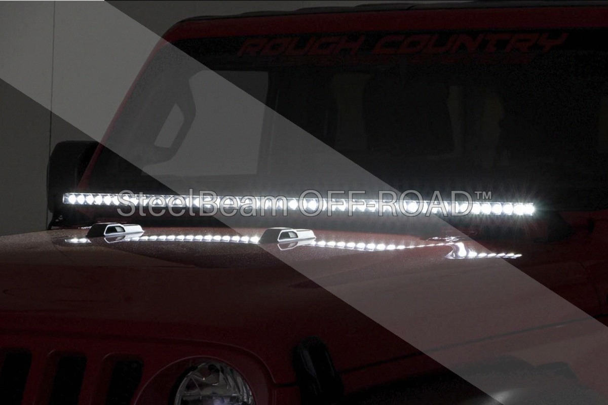 SteelBeam OFF-ROAD™ | 50-Inch Black Single-Row LED Light Bar — 48×5W, 19,200 Lumens - Image 7