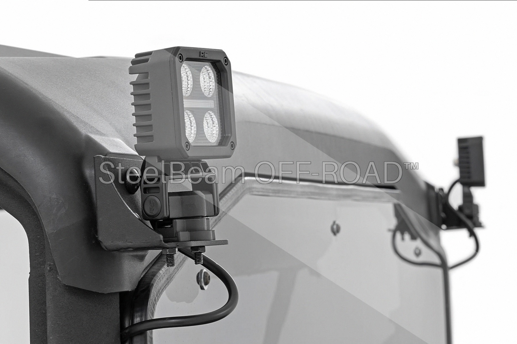 SteelBeam OFF-ROAD™ | 2-Inch Flood LED Light Pair — Swivel Mount with Amber DRL - Image 7